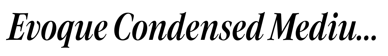 Evoque Condensed Medium Italic